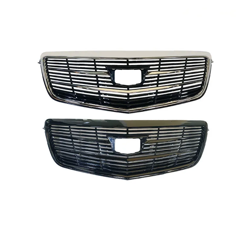 2879629 Car Body Kit Upgrade Sliver Black Car Grille for cadillac Ats Front Overlay Grille 2015 2016 2017 2018 2019