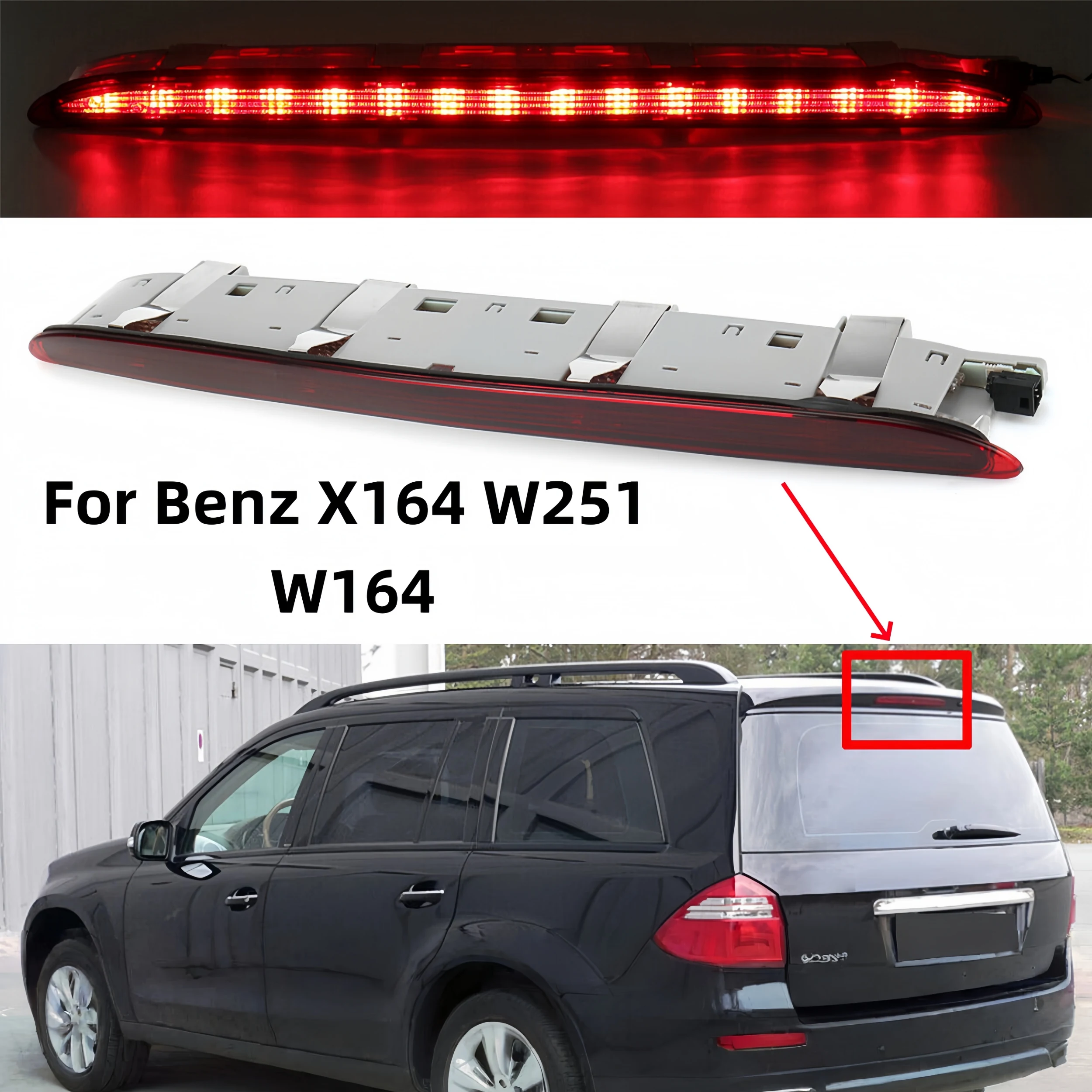 Car High Mount Brake Light Third Brake Light Stop Light For Mercedes X164 W251 V251 For Benz W164 ML Class ML320 ML350 2005-2011