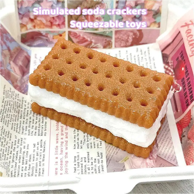 Sandwich Cookie Slow Rising Colorful Sprinkles Perfect For Stress Relief Kids Gifts Desk Decor For Students & Office Workers