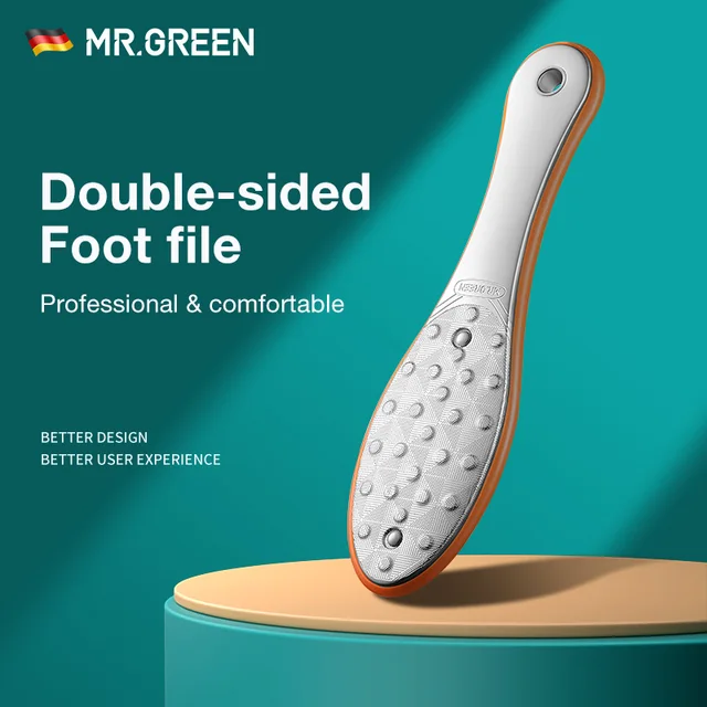 MR.GREEN Pedicure Narzędzia do pielęgnacji stóp Pilnik do stóp Raspy Zestawy do usuwania martwego naskórka ze stóp ze stali nierdzewnej Profesjonalne dwie strony