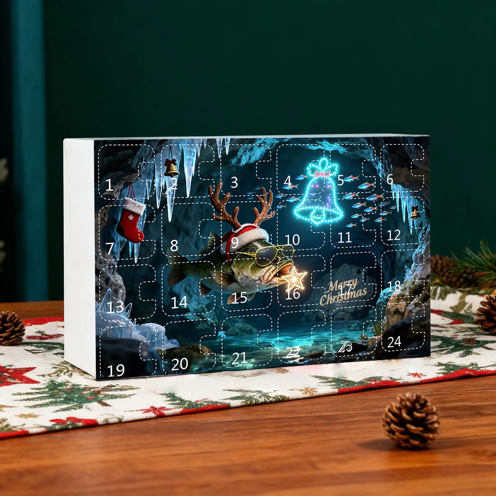 

24 Days Of Fishing Joy Advent Christmas Calendar Countdown Fishing Lure Tackle Advent For Rivers Lakes Streams Trout Bass Men