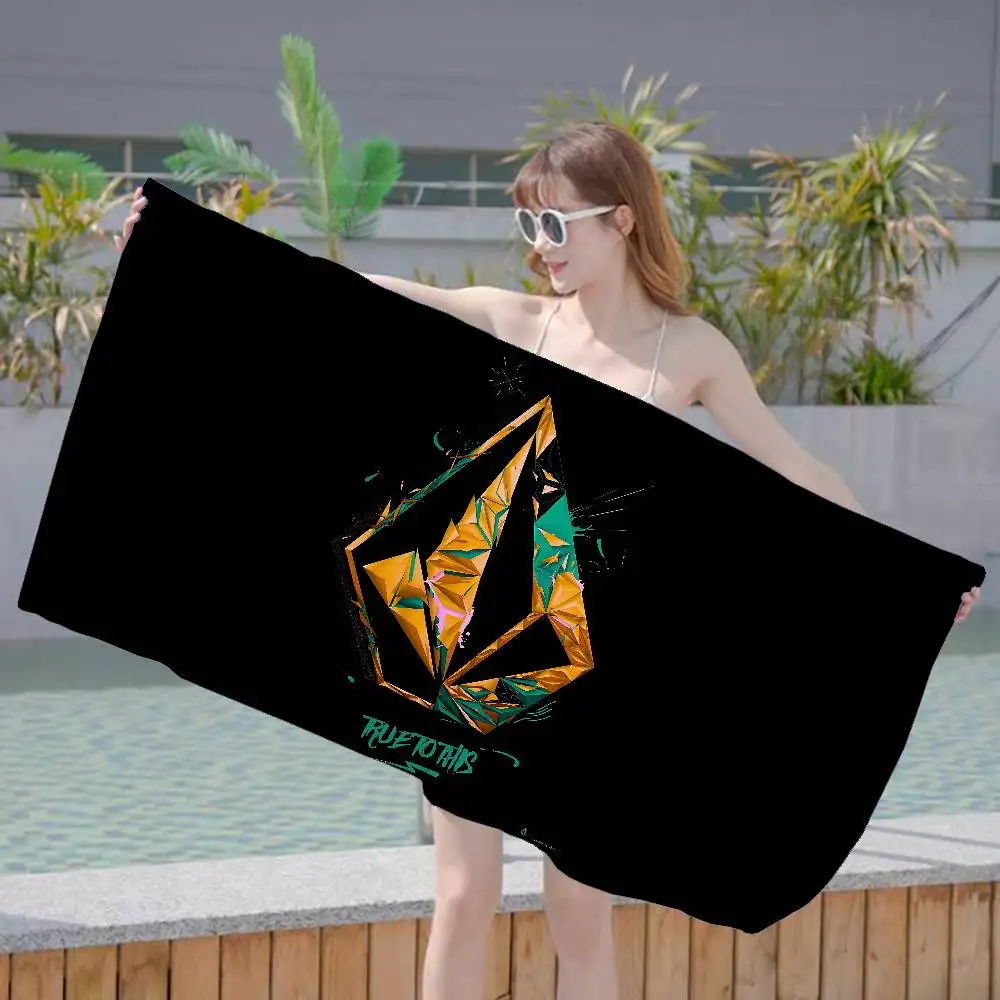 V-Volcoms LOGO Microfiber Printed Beach Towel Mountain Climbing Yoga Beach Swimming Running Absorbent Soft Towel