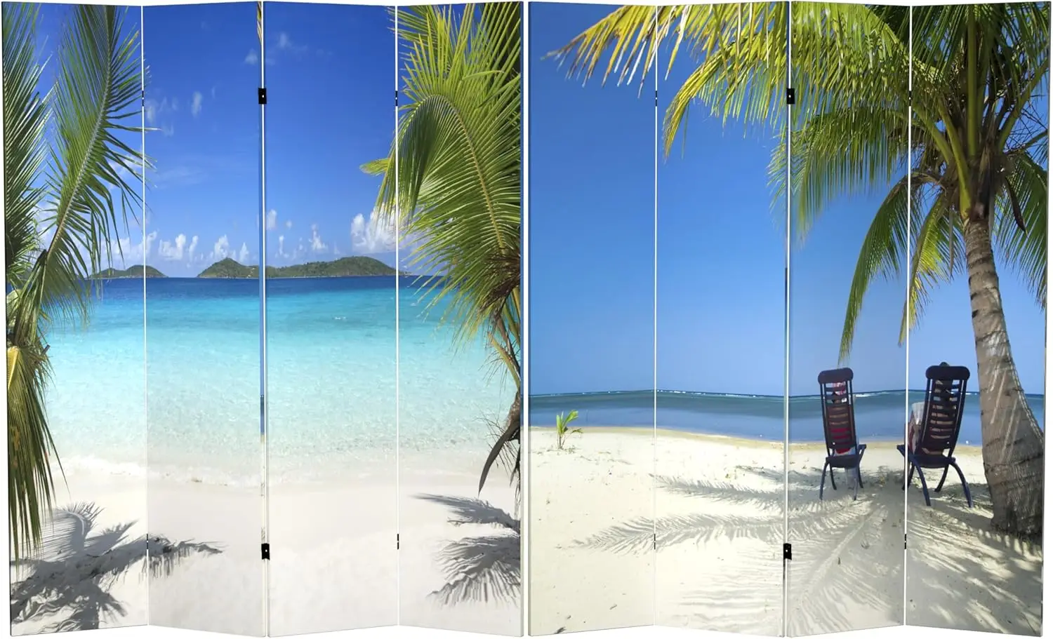 

6 футов. Высокая двухсторонняя пляжная ширма-перегородка из 4 секций, отдельностоящая складная ширма для зонирования и обеспечения приватности в современном стиле