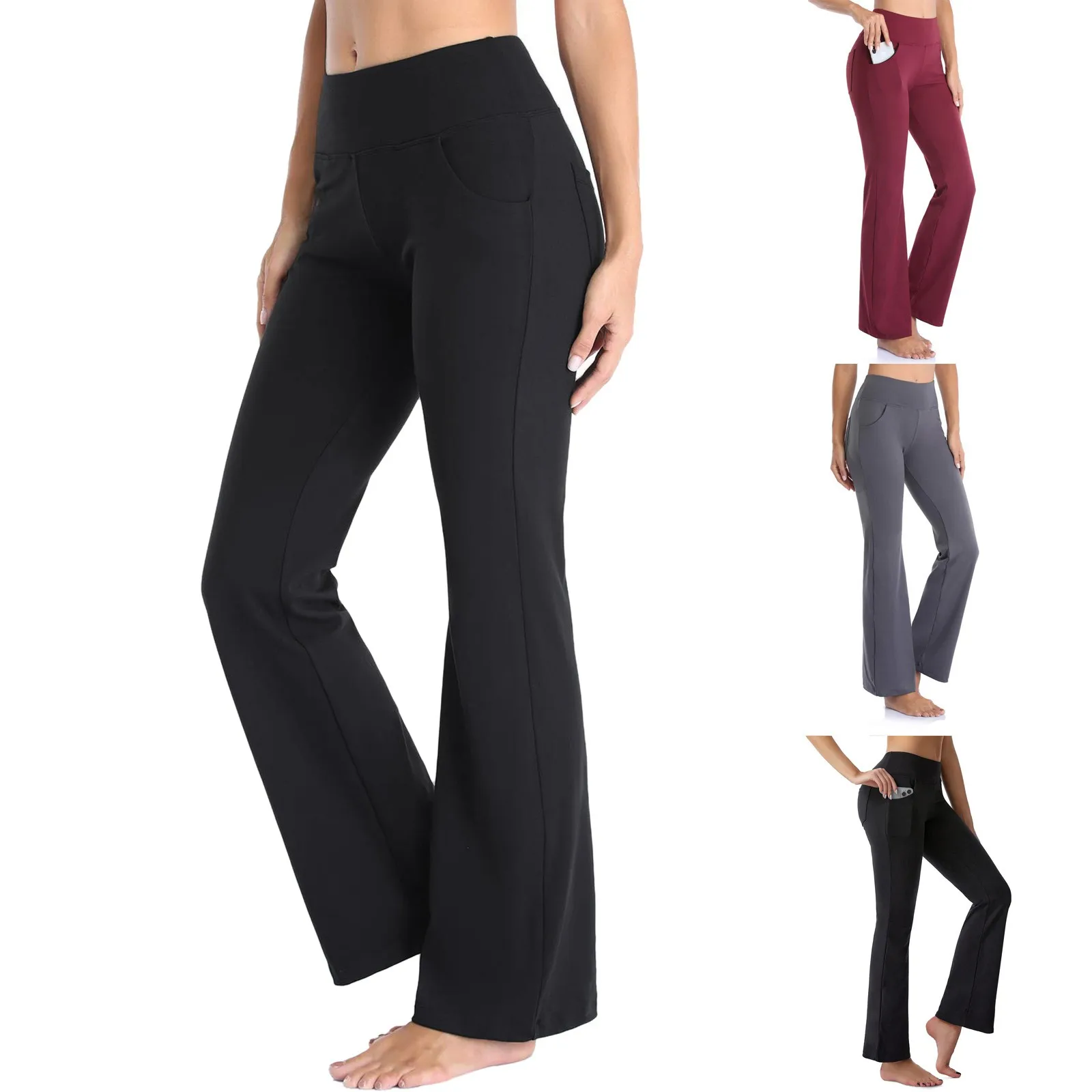 Flare Trousers Sports Waist Pants Pilates Trousers High Fitness Women Straight Yoga Leopard Yoga Pants for Women Scrunch Butt