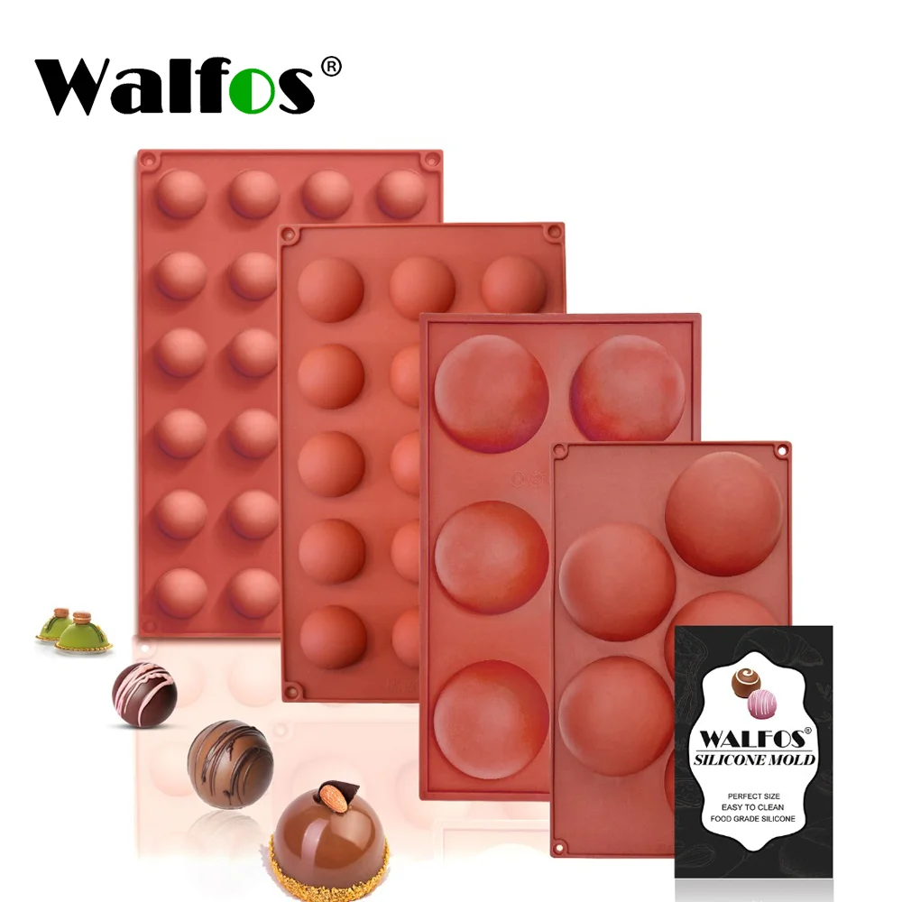 

Walfos Ball Round Half Sphere Silicone Molds For Cake Pastry Baking Chocolate Fondant Mould Bakeware Dessert Mold Cooking Tool