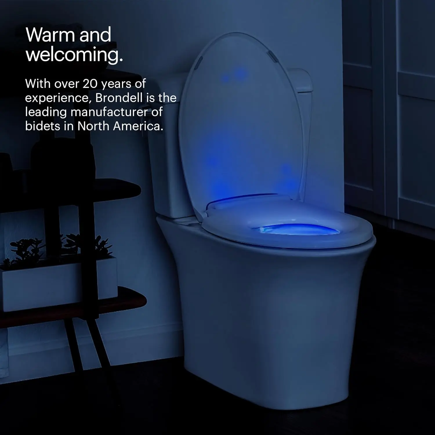 Heated Toilet Seat with LED Nightlight, 3 Temperature Settings, Gentle Close, Fits Standard Elongated Toilets