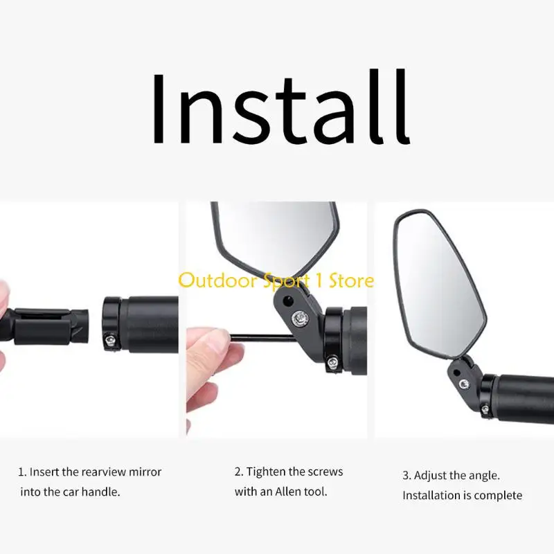 

A0KA Bicycles Rearview Mirroring 360 Degree Revolving Mirroring Regulable Reflectors for Various Bicycles Types