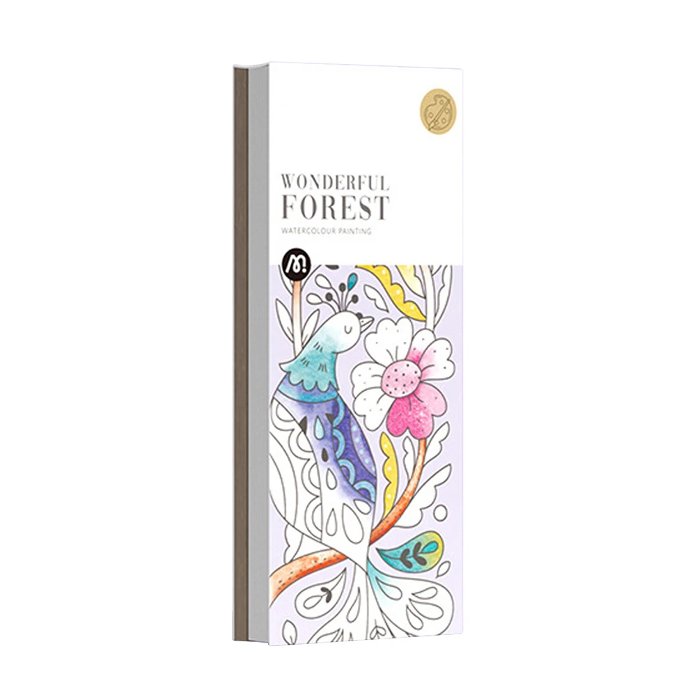 20pcs Watercolor Painting Coloring Paper Fine Grain Watercolor Paper Set With Brush Perfect Gift