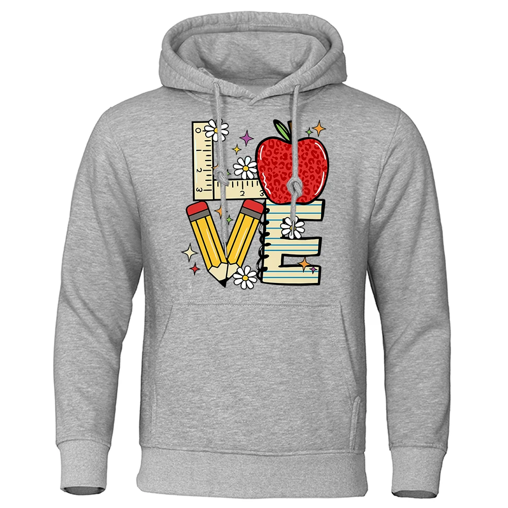 Learning Makes Me Happy Men Women Hoodies Loose Casual Clothing Oversized Loose Crewneck Hoody Casual Fashion Couple Pullovers