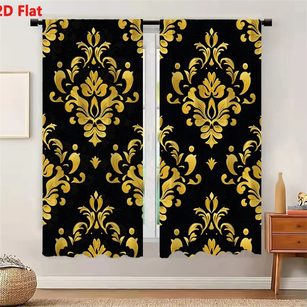 2Pcs Curtains I cannot generate a product title because the content provided is empty. Window Drapes for Bedroom Room Decor Deco