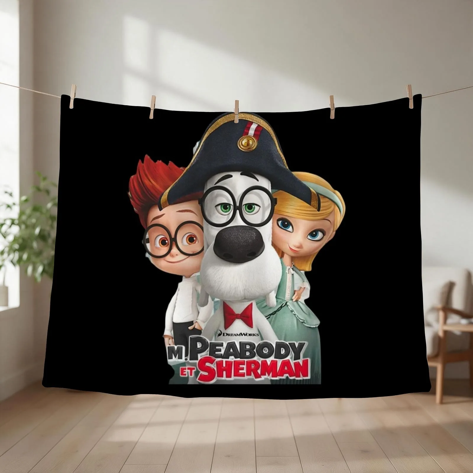 Mr Peabody And Sherman Throw Blanket warm winter Thermal Hair Loose Blankets