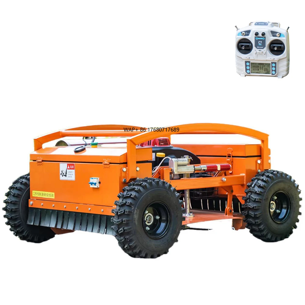 High Power  Remote Control Track Mower Rugged Robotic Grass Cutter for Challenging Landscapes