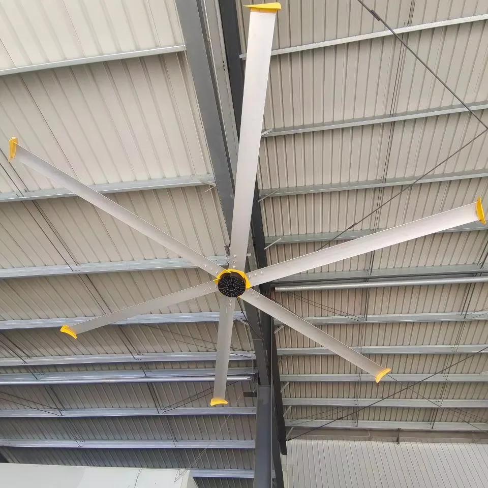 

HLVS EC Motor Ceiling Fan 24FT 7.3 Meter Large Air Flow Low RPM Low Noise for Shopping Mall Workshop