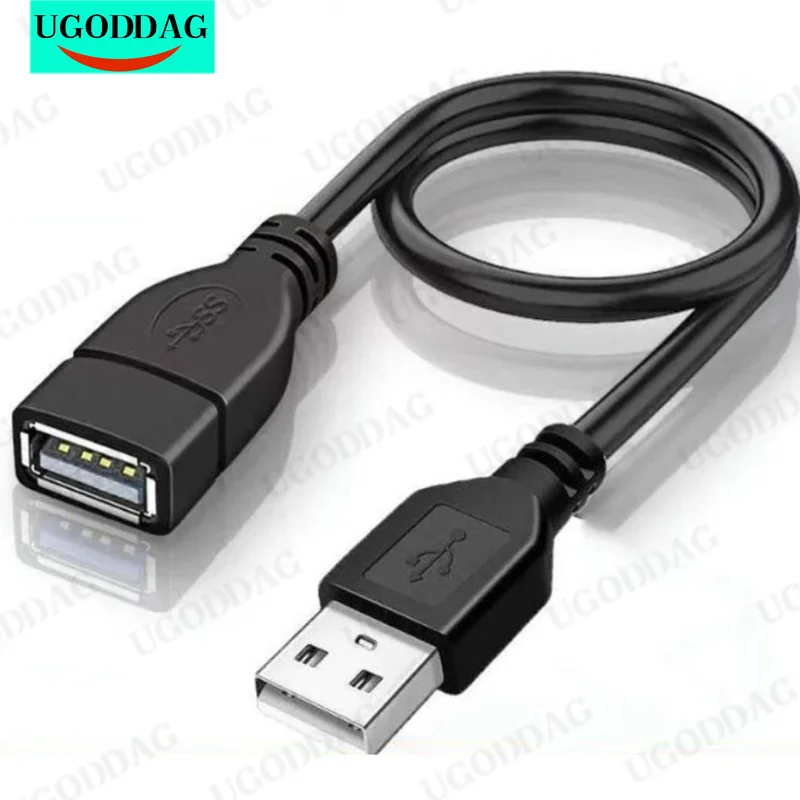 Przedłużacz USB 2.0 A męski na żeński do synchronizacji danych Kabel USB do klawiatury laptopa PC