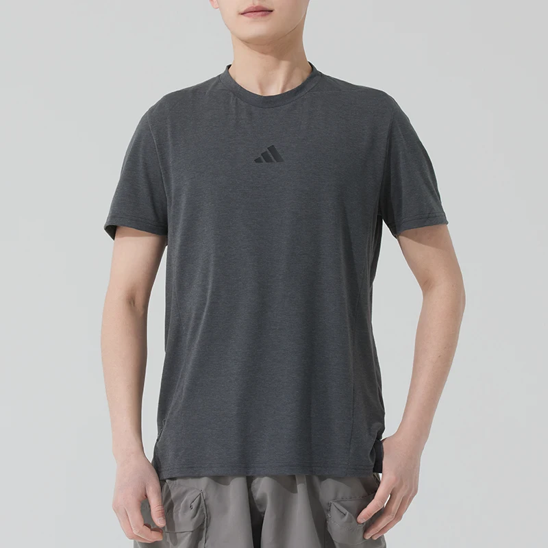 adidas-short-sleeved-t-shirt-men's-casual-sportswear-fitness-training-breathable-round-neck-half-sleeve-is3809