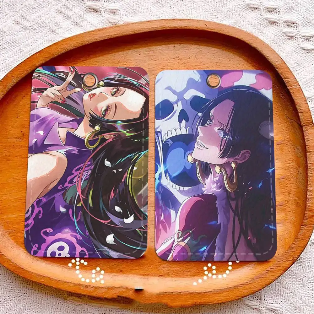 Anime Character One Piece Boa Hancock Holder Suitable For Bank Card Subway Bus Card Wallet Card Case Badge Holder Keychain