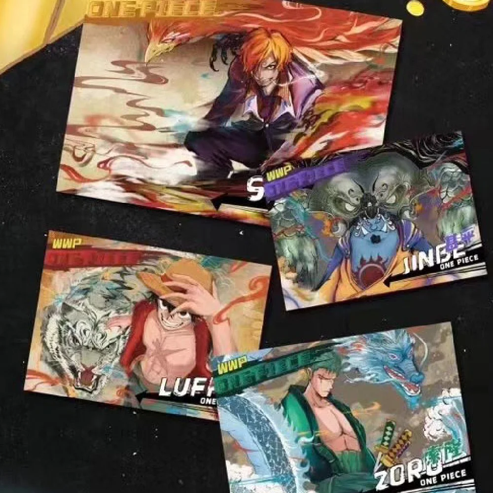 Neue One Piece Karten Japanische Anime Charakter Ruffy Zoro Sanji Nami Sammelkarten Kinder Karte glänzend Geschenk Spiel Geburtstag Spielzeug