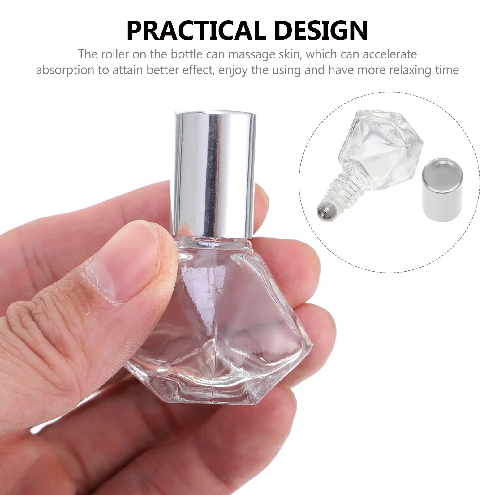 

12 Pcs Essential Oil Bottle Portable Roller Bottles Ball Sample Vials Kit Glass Perfume Travel