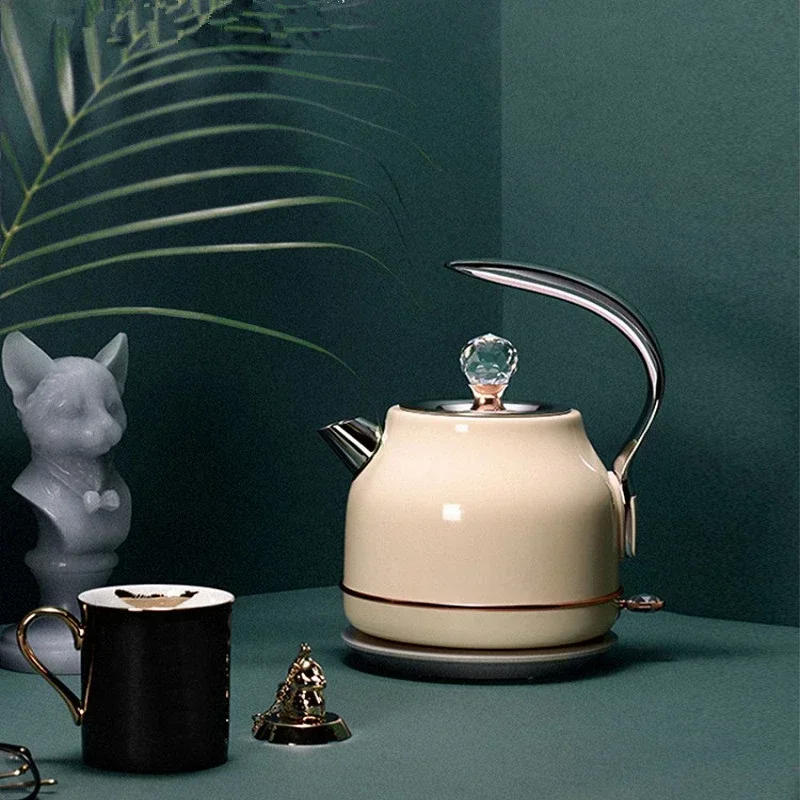 All 304 Stainless Steel Electric Kettle Seamless Inner Liner, Double-layer Anti Scalding 220V
