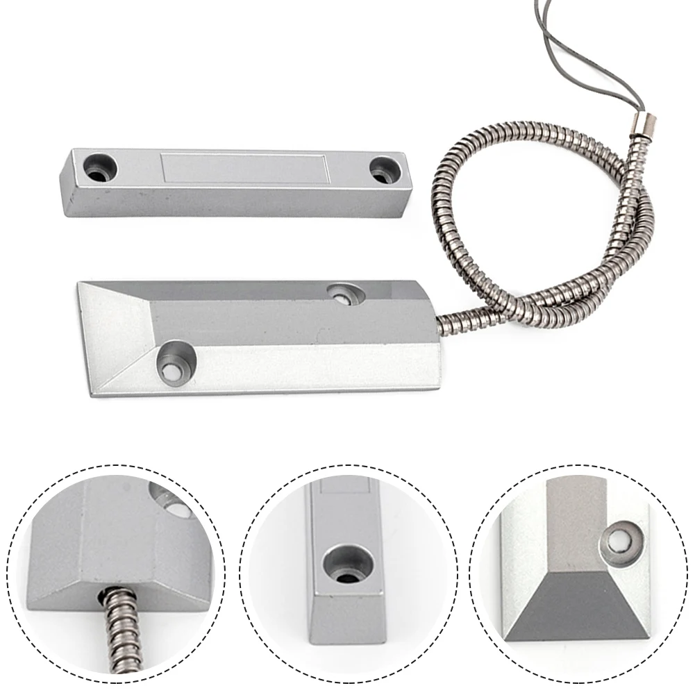 Metal Wired Roller Shutter Door Magnetic Contact Reed Switch Sensor For Normally Open And For Normally Closed Circuit Types