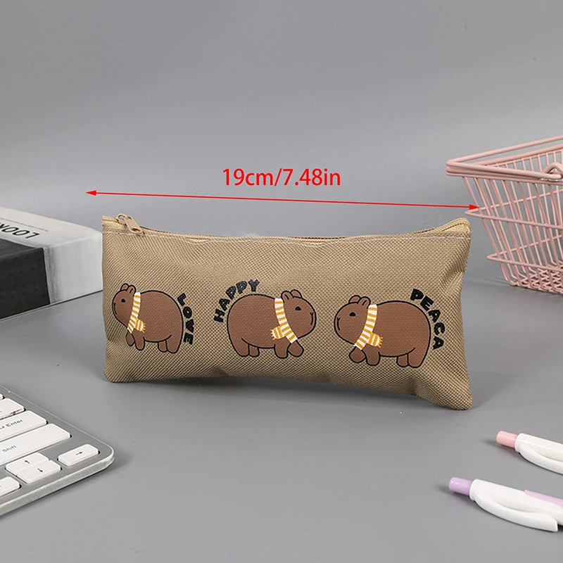 Cartoon Capybara Capybara Pencil Bag Multi-Functional Large Capacity Stationery Box Multi-Layered Oxford Stationery Organizer