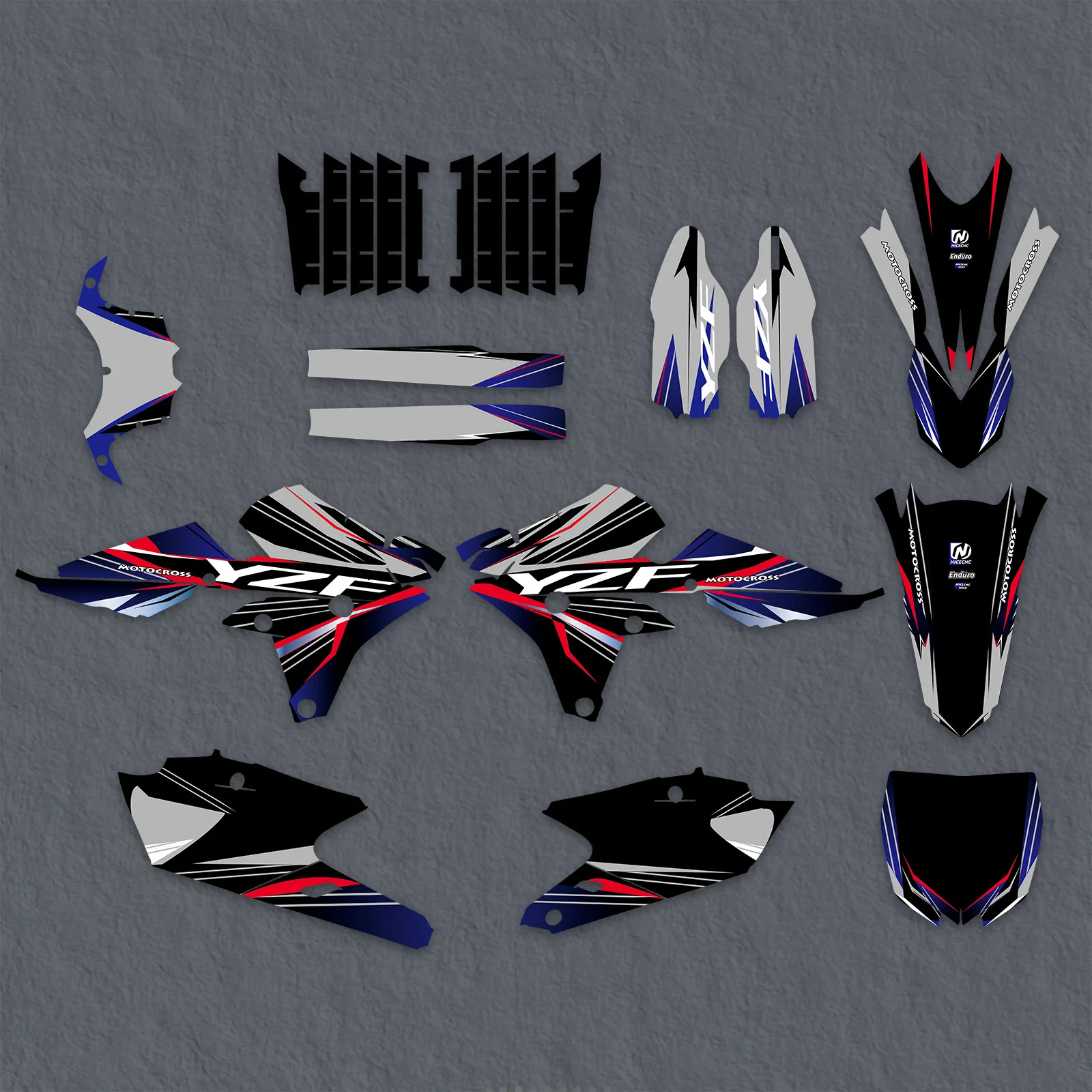 NICECNC For Yamaha YZ 250F 2014-2018 YZ450F 2014-2017 Motorcycle Graphics Background Decals Stickers Customize YZF 250 YZF 450 - Image 2