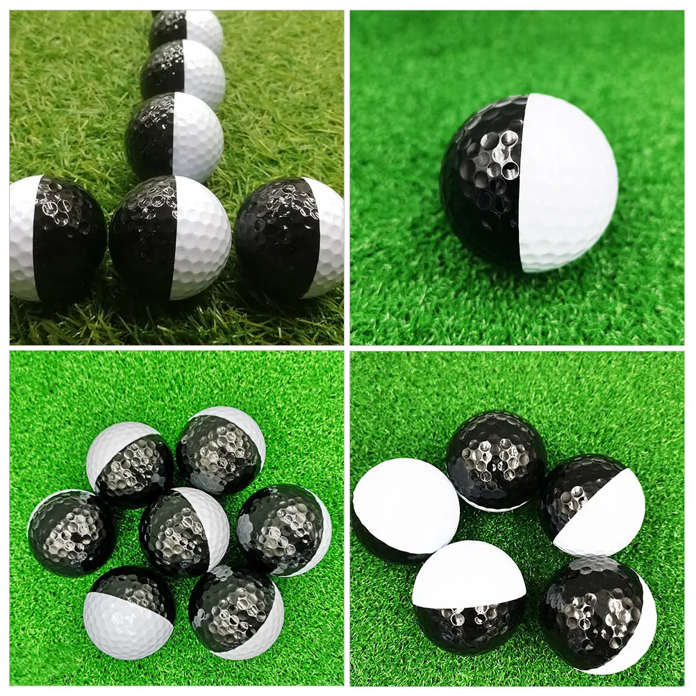 

2pcs Golf Practice Balls Double Layer Synthetic Resin Rubber Aids Improve Putting Skills Practical Durability