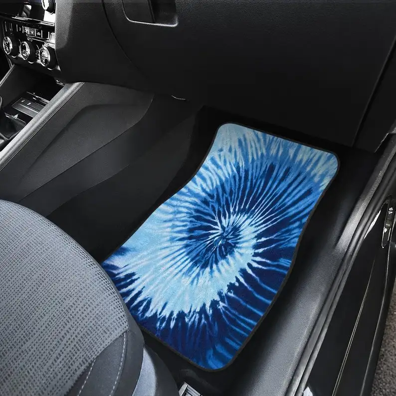 Tie Dye Blue Car Mats / Tie Dye Blue Car Mats / Tie Dye Blue front Car Mats / Tie Dye Blue Car Accessories