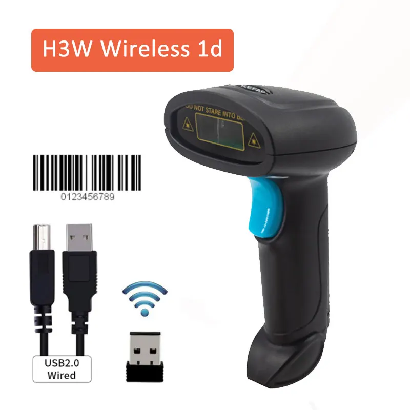 Imagem -05 - Wireless Handheld Barcode Scanner 1d 2d Laser qr Code Reader Desktop Scanner Wireless Bluetooth Holyhah-a30d