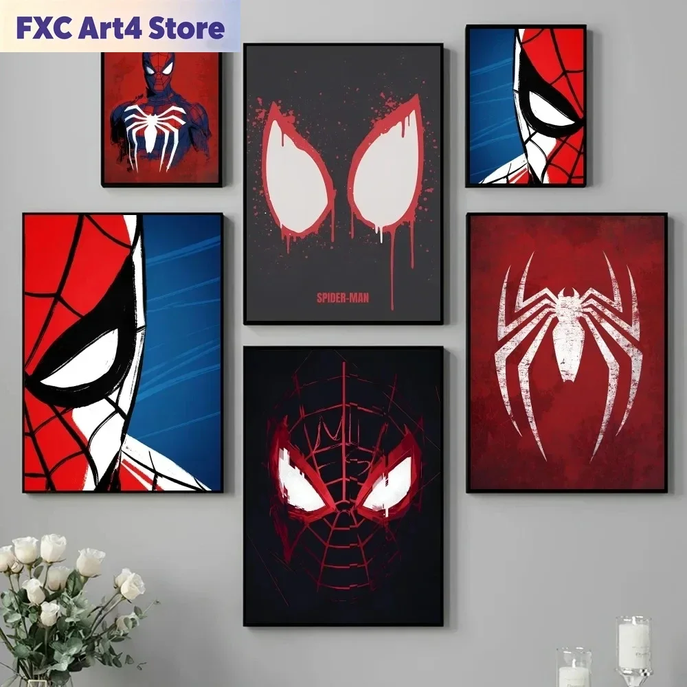 Affiche sans cadre Avengers Marvel Spiderman, impression sur papier, décoration artistique pour la maison, le salon, la chambre à coucher, l'entrée, le bar, le restaurant, le café