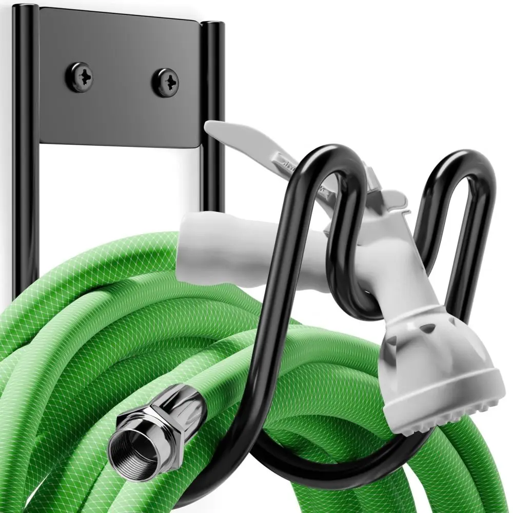 Rust Proof Garden Hose Holder Wall Mount Durable Flex Hose Hanger Heavy Duty Extension Cords Storage Metal Wire Holder Outdoor