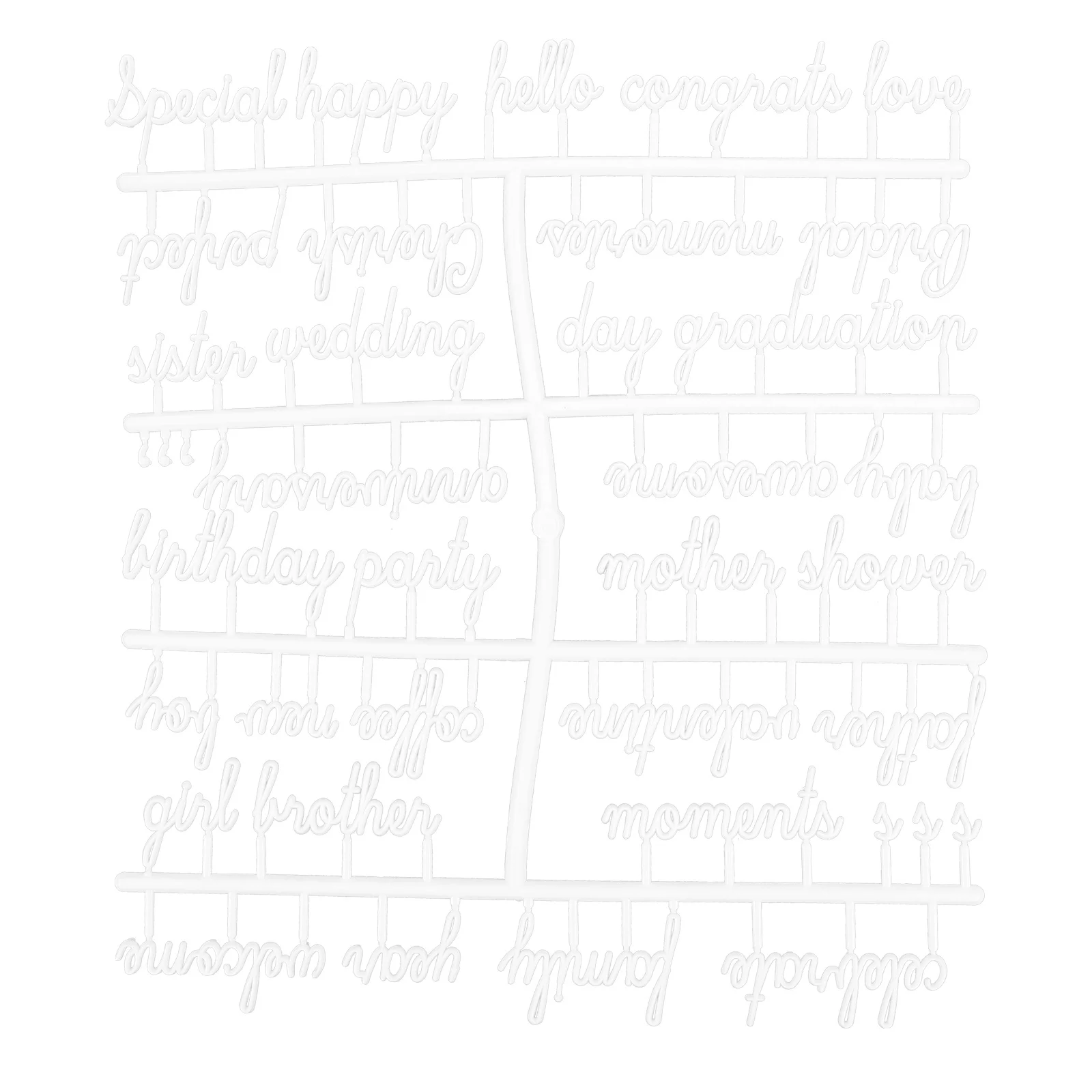 2Sets Felt Board Letters Plastic Alphabet for Message Board DIY Chalkboard Sign Replacement Reusable White Letters Set