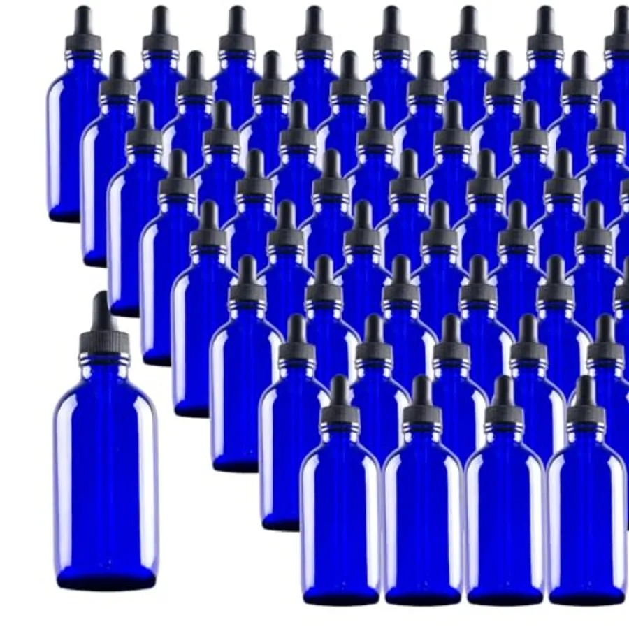 

48 стеклянных флаконов-капельниц с пипетками для эфирных масел и парфюмерии, 120 мл