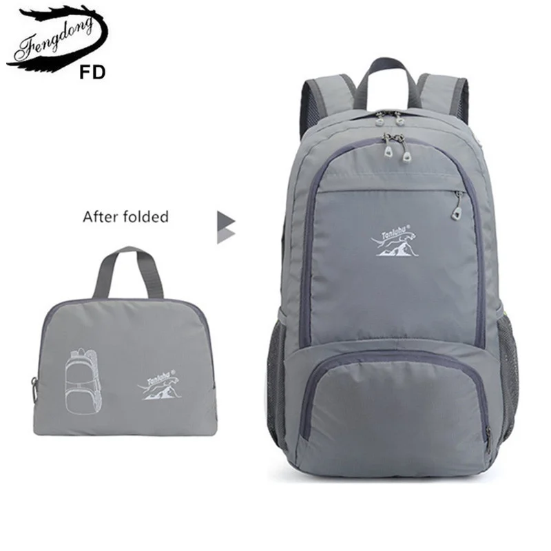 

men folding sport backpack ultra light large travel waterproof easy storage bagpack foldable