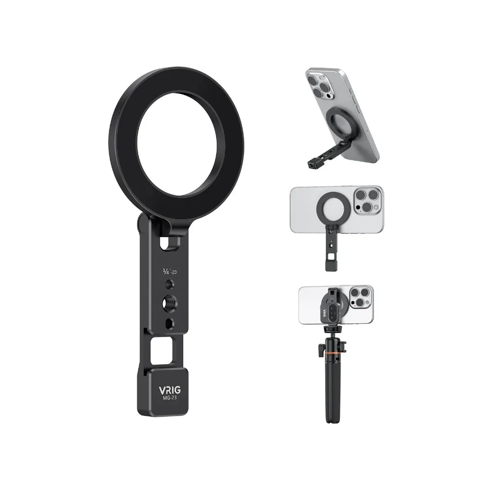 Uchwyt magnetyczny na telefon, składany, mocowany do statywu, uchwyt magnetyczny na biurko, zamiennik dla iPhone 16/15/14/13/12 i telefonów Android