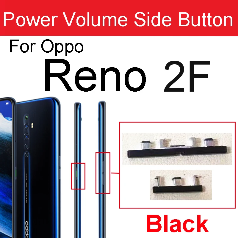 Power On Off Side Button For OPPO Reno 2 Z 2Z 2F Volume Up Down Side Button Power Volume Side Keypads Flex Cable Repair Parts