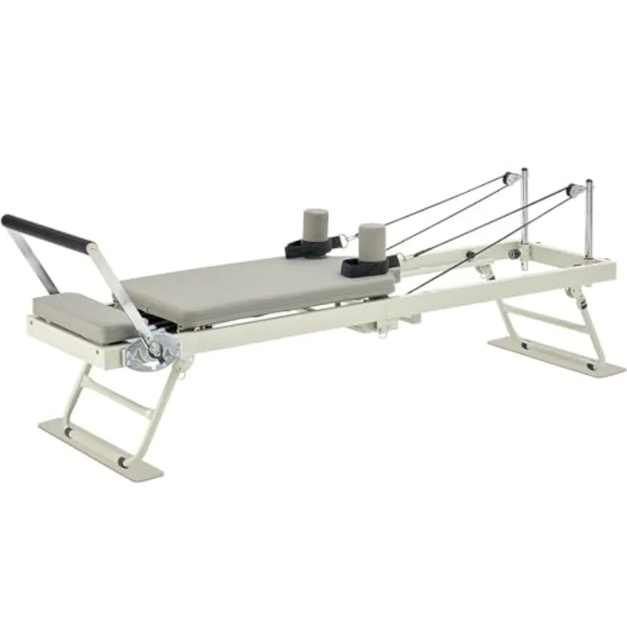 Reformador de Pilates plegable para el hogar, diseño que ahorra espacio, máquina de Pilates profesional de 400 libras de capacidad con cordones de resortes