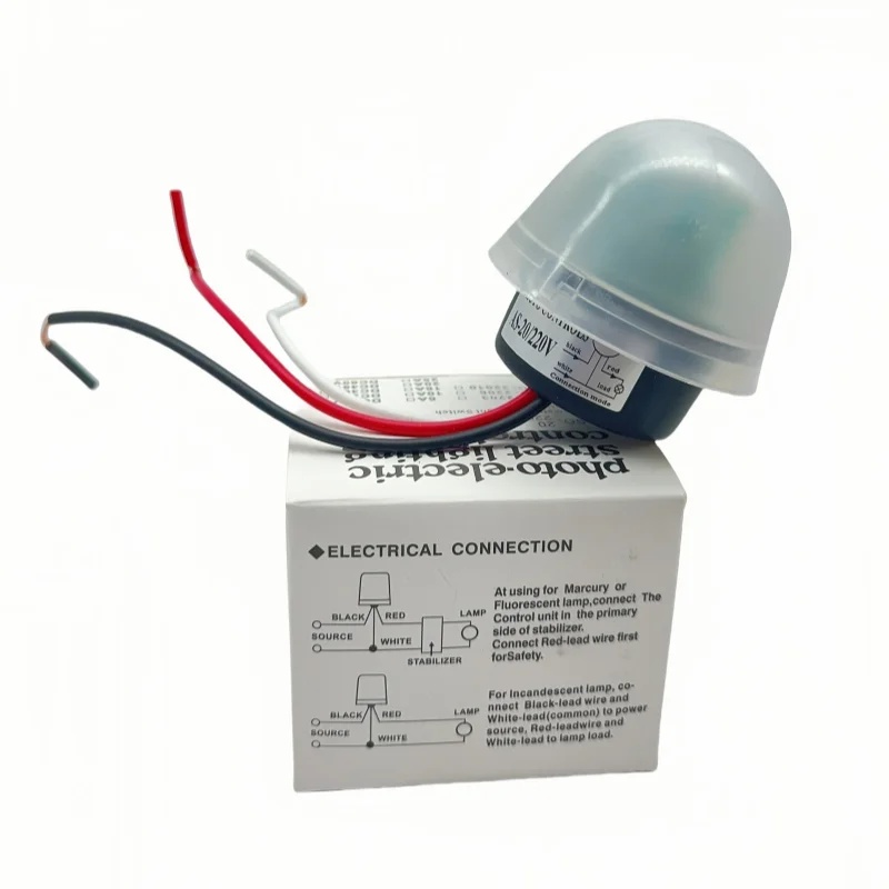 Automatic Auto On Off Photocell street Light Switch DC AC 220V 50-60Hz 10A Photo Control Photoswitch Sensor Switch AS-20