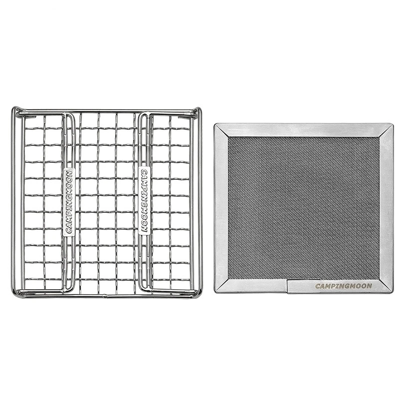 

Outdoor Camping 304 Stainless Steel Folding Toast Grill Net Uniform Baking Card style Gas Stove Grill Net
