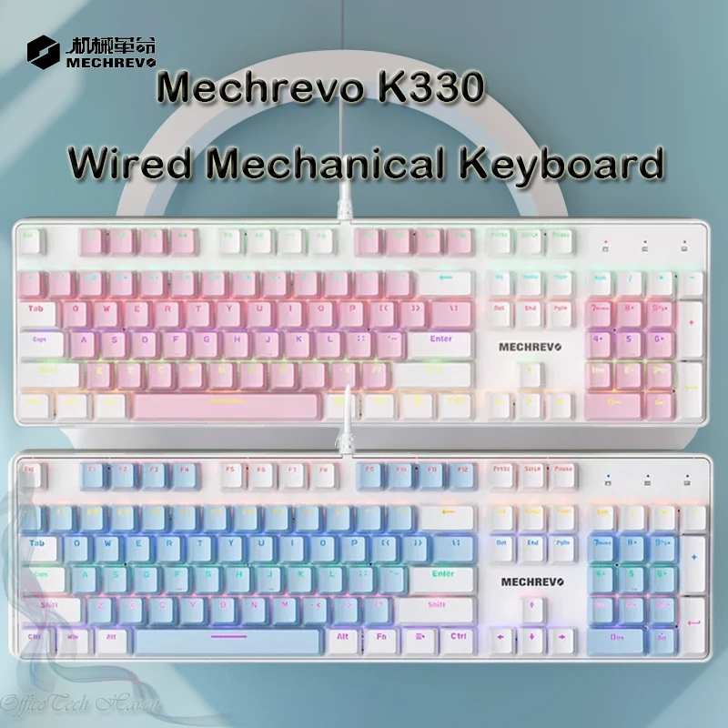 

Механическая Проводная клавиатура Mechrevo Glare Series, для игр на Киберспорт, для офиса и студентов, 104 клавиш с переключателем Cherry MX Красного/коричневого цвета