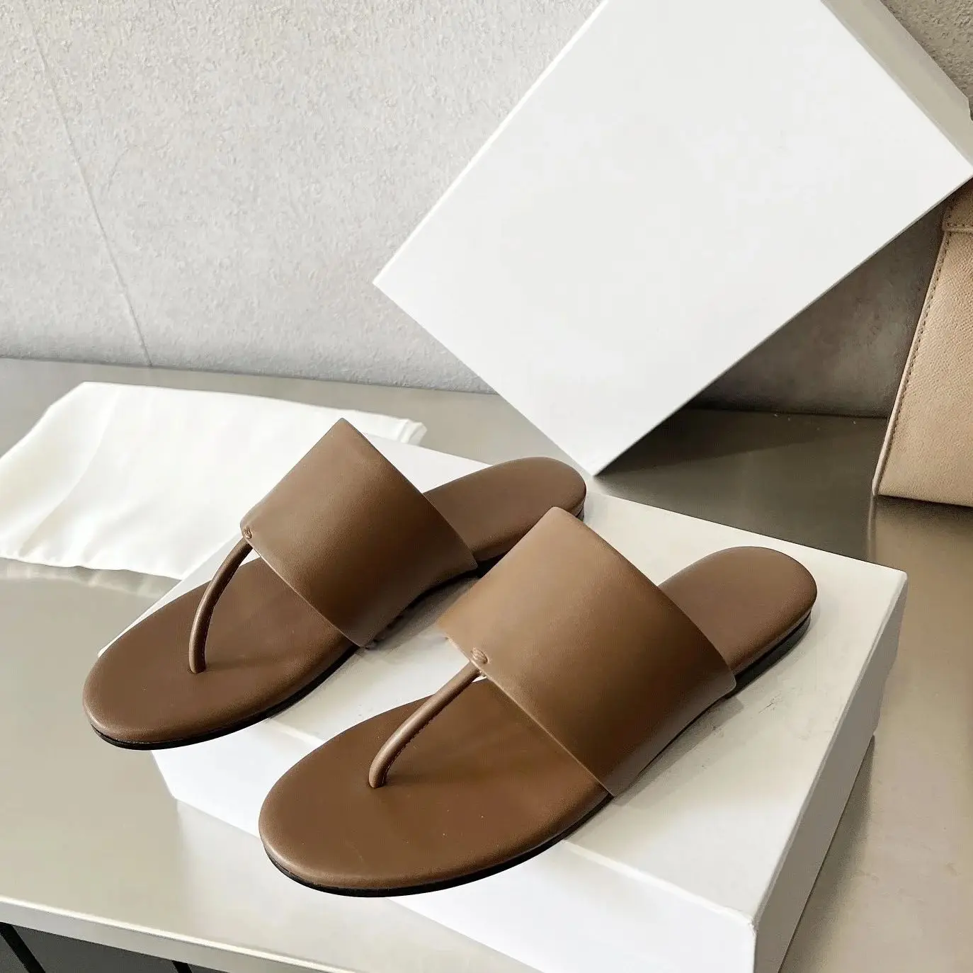 

2025 Summer Real Leather Open Toed Narrow Band Sandals Women Ankle Strap Solid Color Sandalias Leisure Vacation Shoes