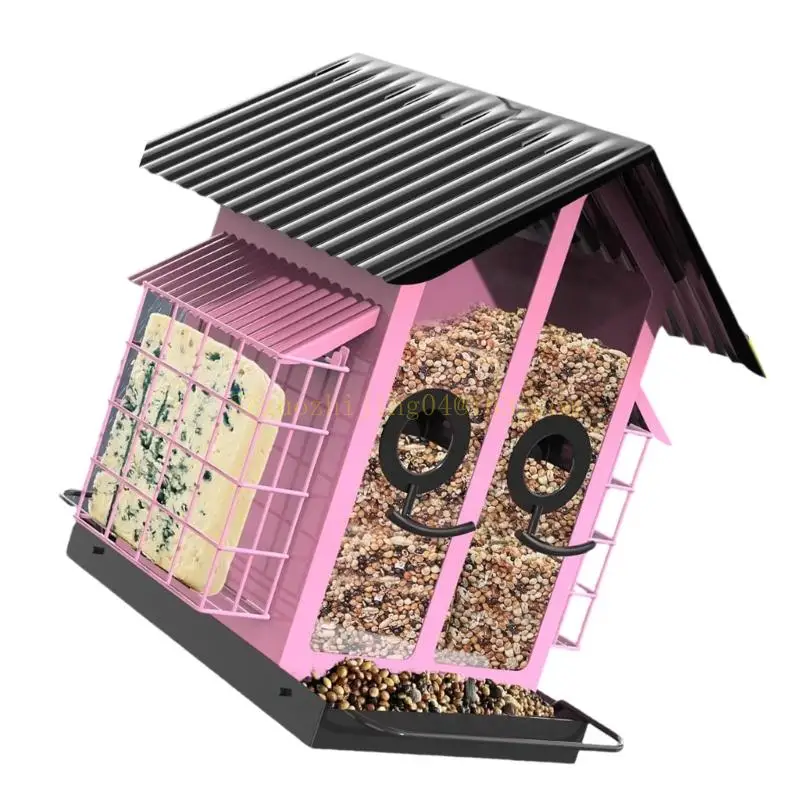 

Large Capacity Bird Feeder for Garden and Patios Perch Design with Metal Construction for Outdoor Hanging top sale