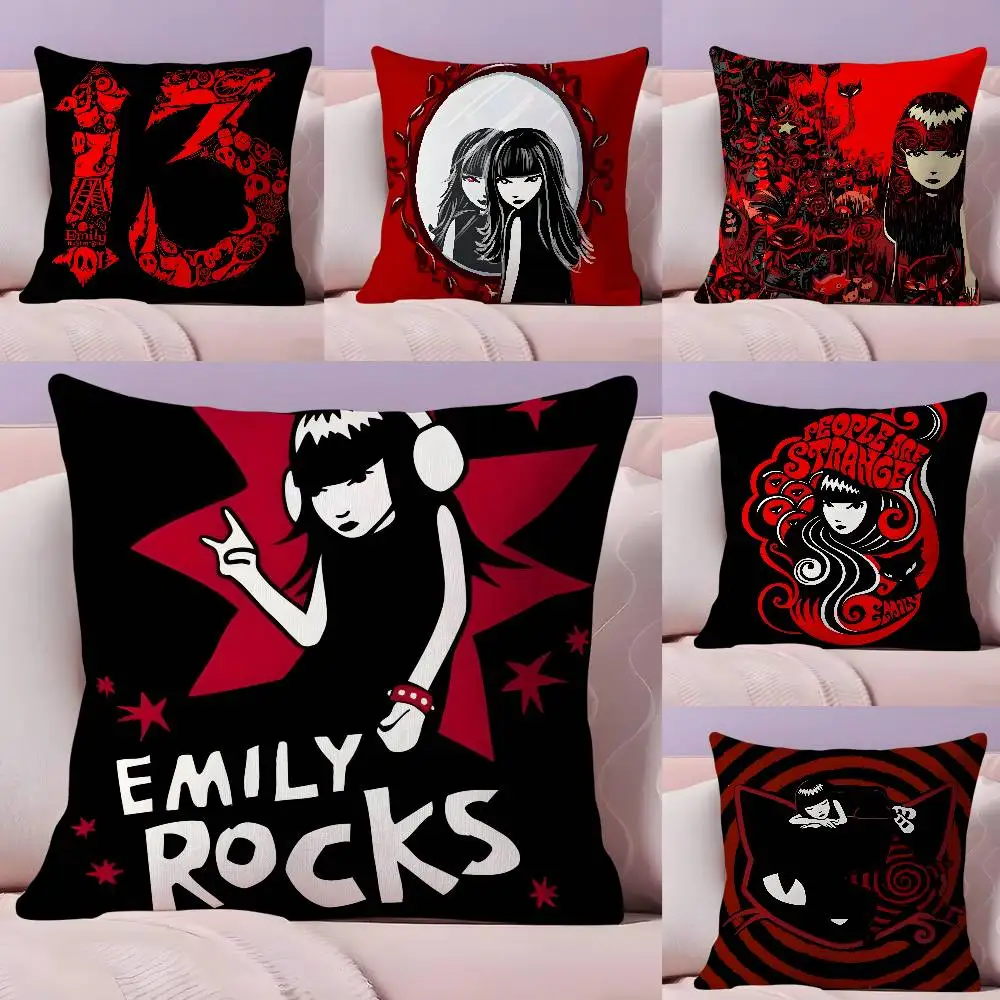 

Comics E-Emily The S-StrangeS Pillow Case Ultra Soft Skin Friendly Fabric Cloud Like Comfort & Concealed Zipper
