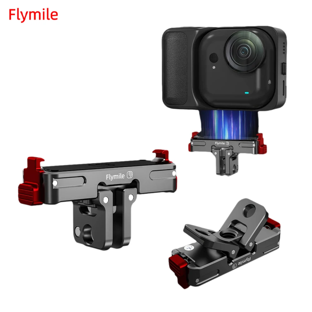 

Magnetic Quick Release Base Mount for Insta360 Go Ultra Camera Accessories Foldable Extension Bracket with 1/4 Screw Holes