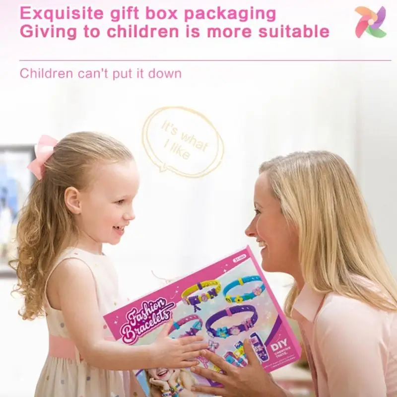 Kids Craft Set For Ages 5-12 DIY Friendship Bracelet Making With Letter Beads Safe Materials P31B