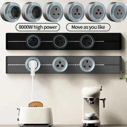 Power rail socket, intelligent household kitchen appliance socket, new US UK EU FR standard wall power plug adapter with USB