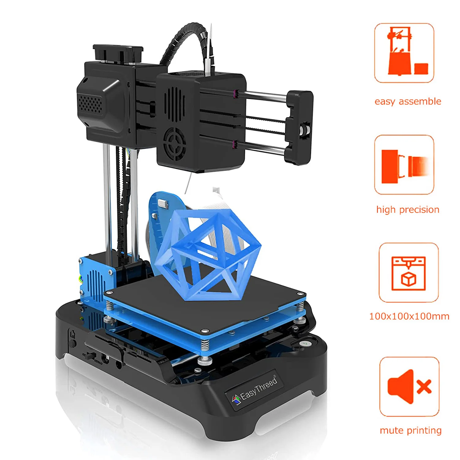 Easythreed 3D Printer K9 Easy To Use One-click Print Mainboard Magnetic Platform Desktop Mini Printer K7 For Beginner Kid Gift