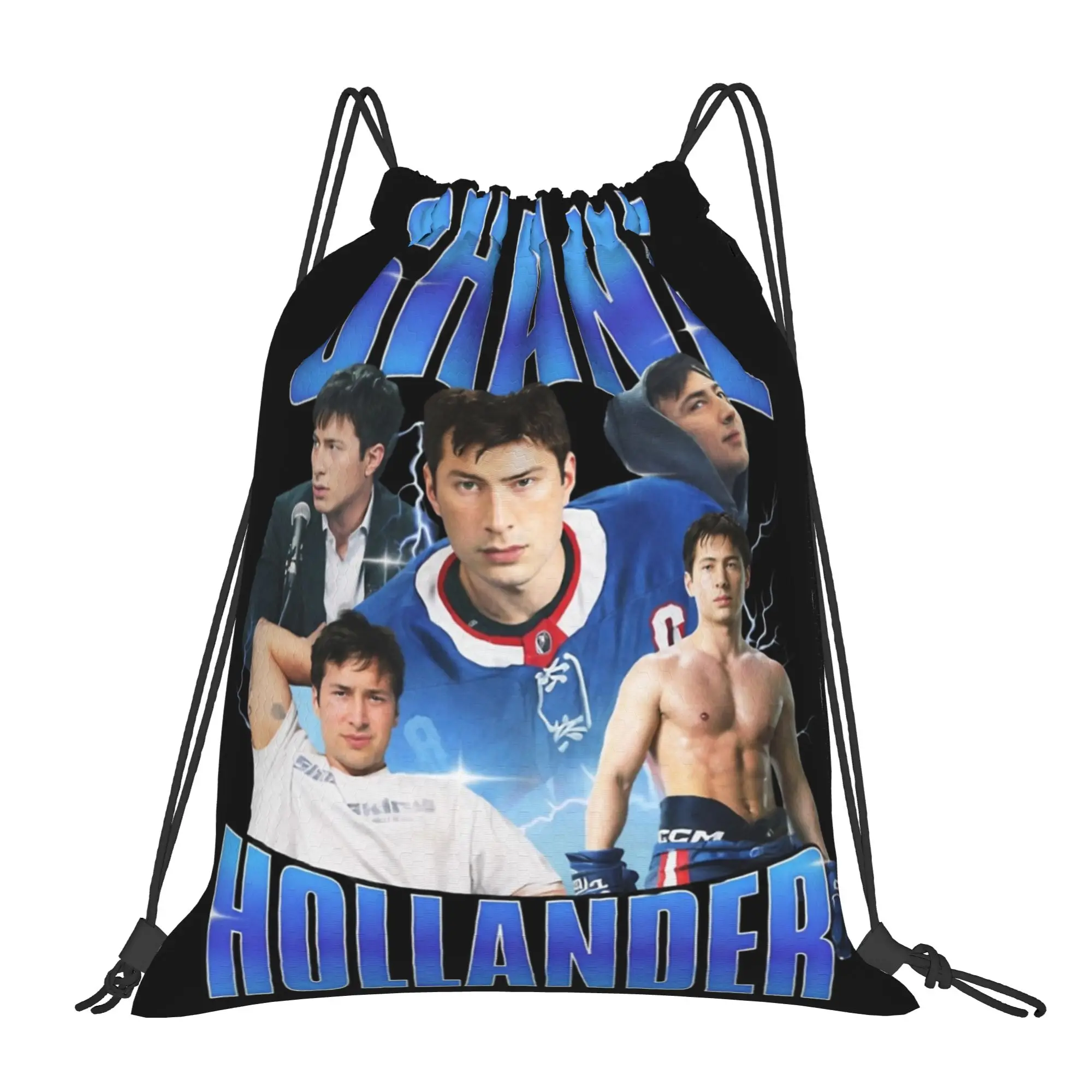 

Shane Hollander Heated Rivalry Drawstring Backpack Sports Gym Bag Water Resistant String Sackpack for Working Out