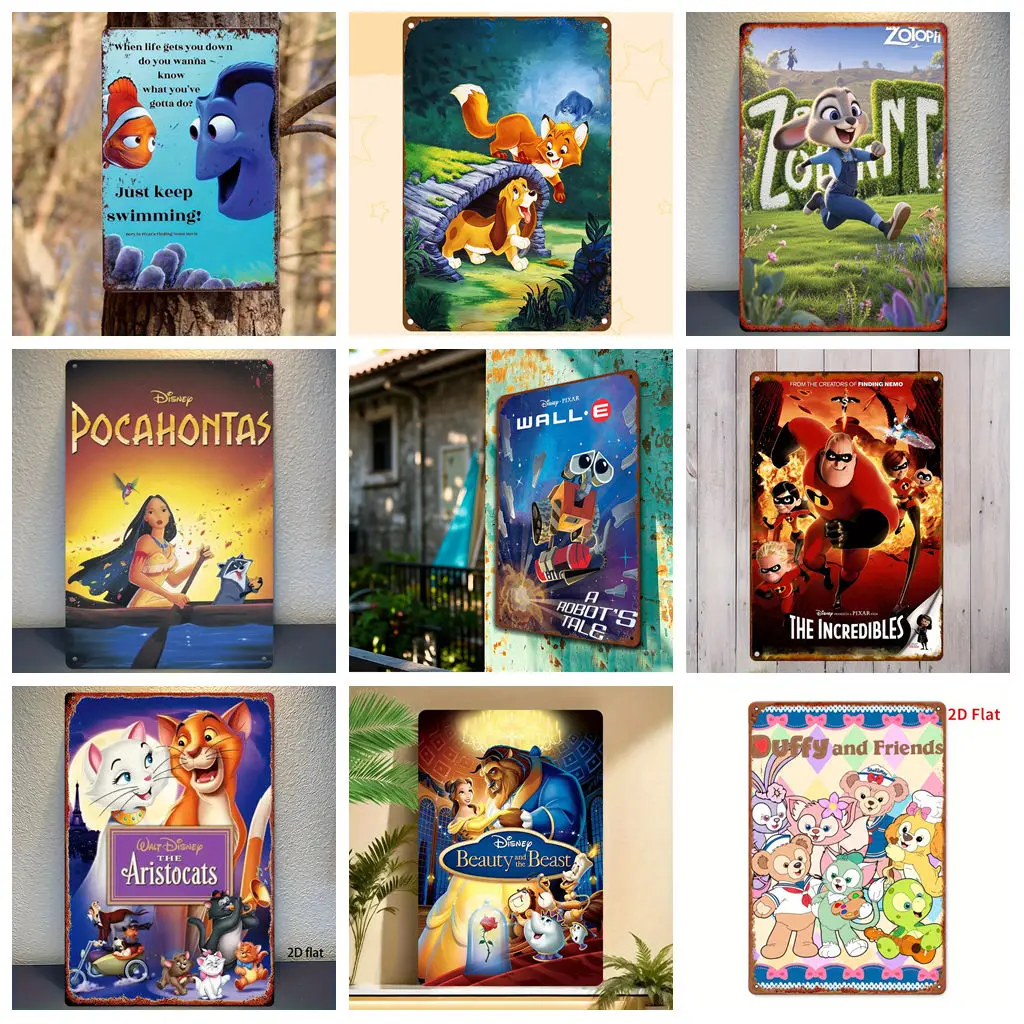 

Miniso Disney Animation Nostalgic Funny Bar Metal Sign, Retro Plaque, Sign, Alcohol Drinker, Pub, Club, Kitchen Wall Decoration