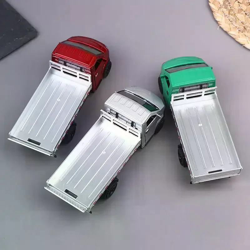 1/36 Scale Alloy Pullback Three-door Truck, Stylish Design, Can Carry Cargo Boy's Toy Die-cast Metal Kids Toy Transport Truck